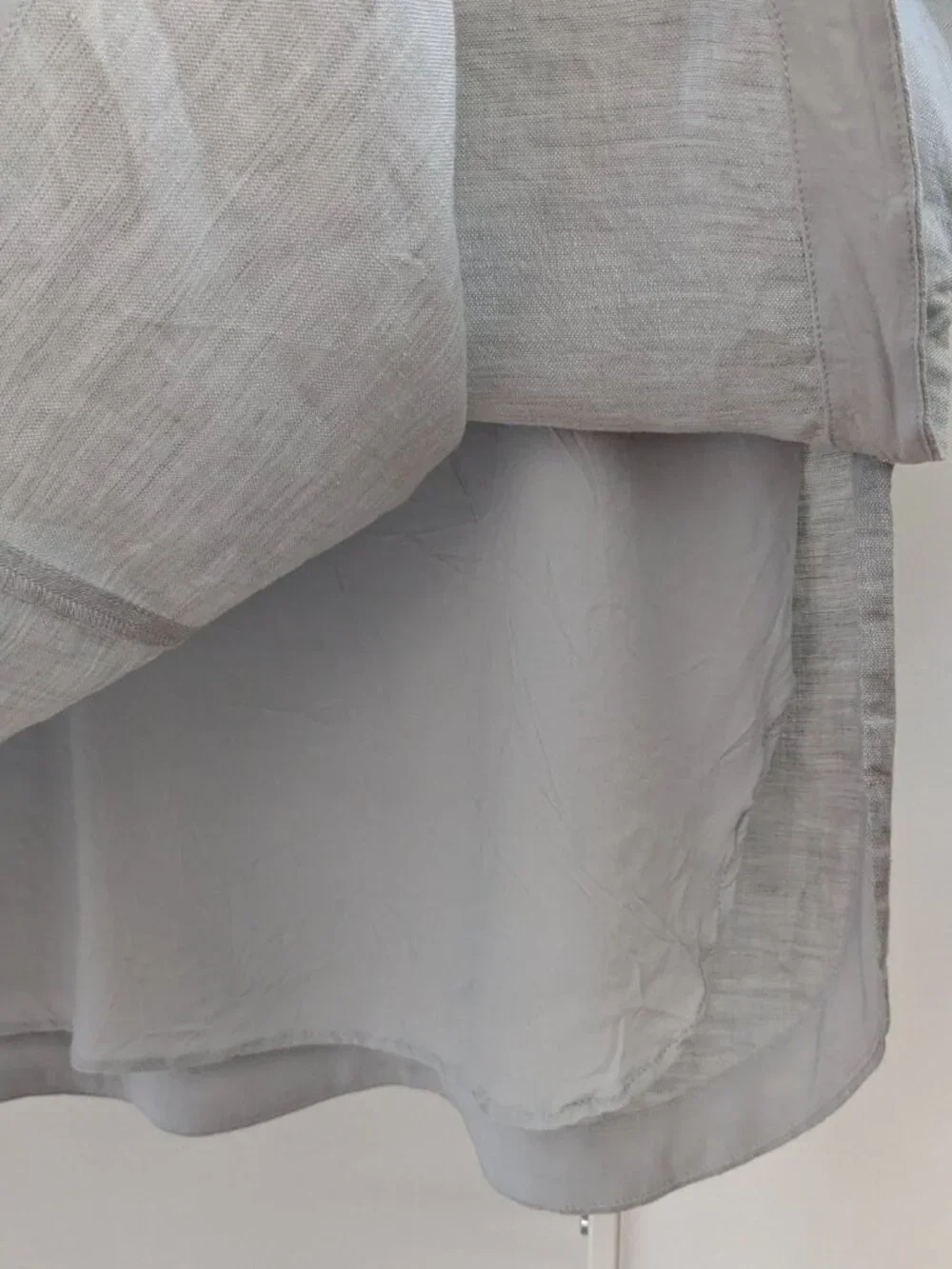 Organic Gray Linen POETRY Boxy Top Short Sleeve | Size 10 | Fully Lined - Picture 5 of 13